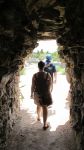 Tiny tunnel into Tulum Ruins